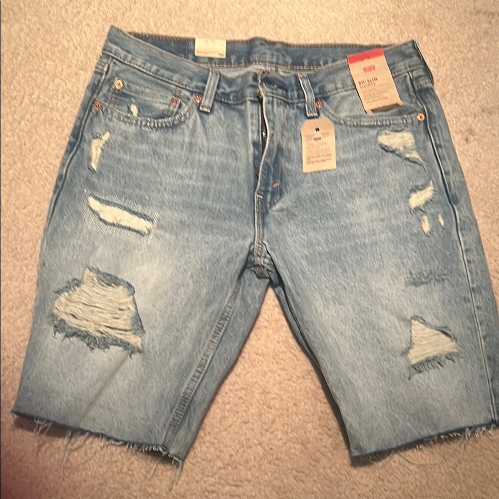 Levi's Distressed Denim Shorts - Picture 2 of 2